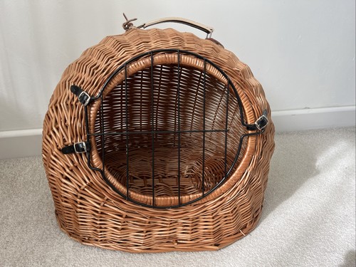 Wicker cat carrier basket - cat,