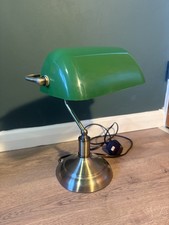 Green Banker Style Desk Lamp