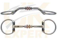Uk Expert Eggbutt Comfort Barrel Myler Bits, Horse Riding Snaffle Action Bits
