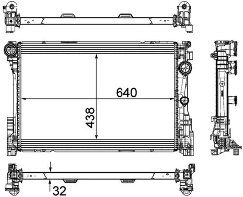 Mahle radiator premium - radiator, line