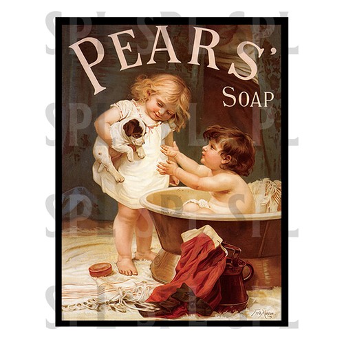 Pears soap retro metal - pears',