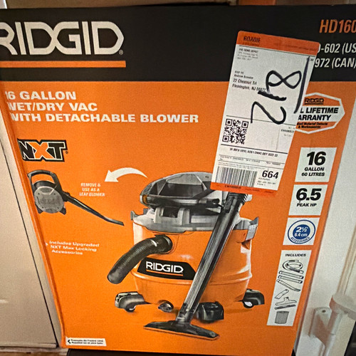 Ridgid hd1600 gal wet dry - hd1600, 16