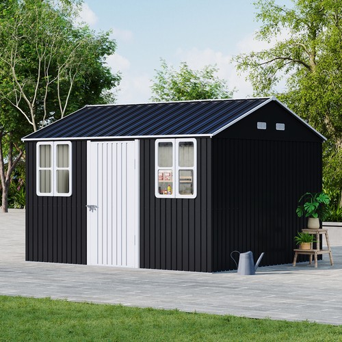 Garden shed apex roof - garden,