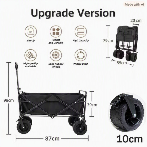 Folding garden trolley wagon - trolley,