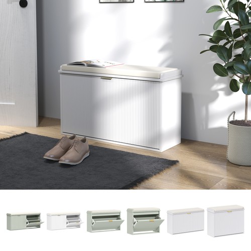 Shoe bench with padded - bench, seat