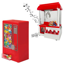 CANDY GRABBER & VENDING MACHINE TOY CLAW GAME KIDS FUN CRANE SWEET GADGET ARCADE