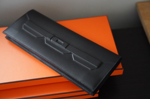 Hermès black swift - black, leather