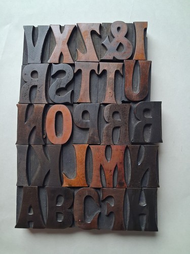 Vintage wooden letterpress - wooden,