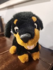 Kygen Plush Rottweiler Puppies Rattle Crinkle Toy Puppy Dog 1996 Vintage 8"