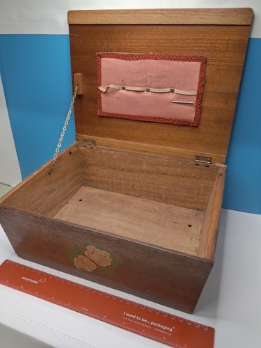Antique oak sewing box carved - box,