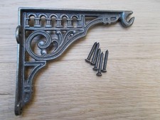 Rustic iron shelf brackets shelving shelving support wall mounting PAIR 10"