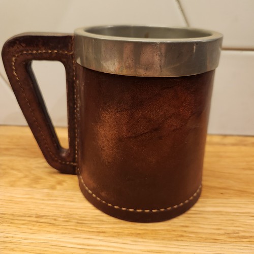 Handcrafted leather tankard - handcrafted,
