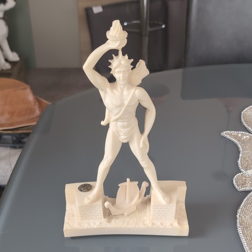 White alabaster greek warrior - alabaster,