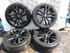 VAUXHALL CORSA D SRI 2010-2014 SET OF ALLOY WHEELS+TYRES 17 INCH BLACK AANW