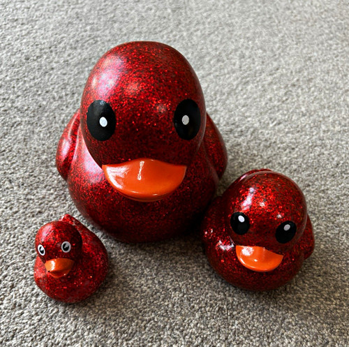 Set glitter rubber duck - 3,