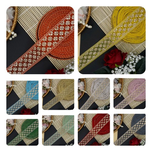 Indian mirror lace trim 35mm - mirror,