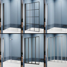 Bath Shower Screen Bathroom Tempered Glass Door Panel 5 Types Splash-proof