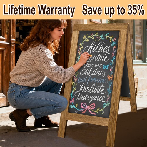 Large wooden blackboard - blackboard, a