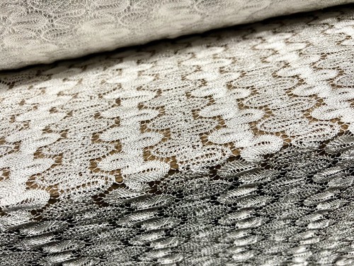 Metallic crochet lace stretch - metallic,