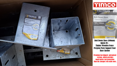 10x bolt down - 10x, (100mm)