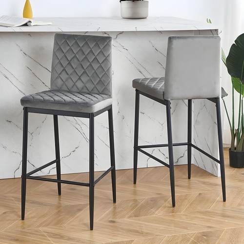 2pcs velvet bar stools counter - 2pcs,