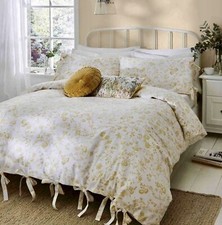 BNWT Laura Ashley Cottage Core Aria Ochre 100% Cotton Percale King Bedset 200TC