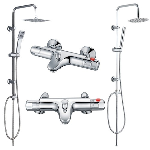 Chrome thermostatic bathroom - thermostatic,