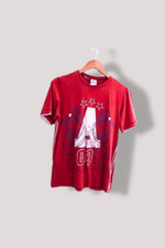 Vintage red Adidas A01 print large men's tees| SKU 2679
