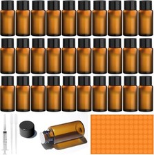 30PCS 5ml Mini Amber Glass