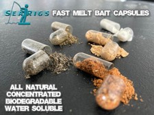 Sea Fishing Bait Capsules Fast melt Peeler Crab + many more flavours you choose