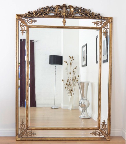 Large mirror gold ornate gilt - gold,