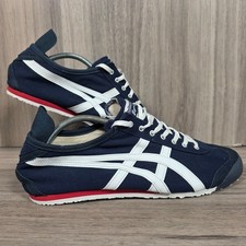 Asics Onitsuka Tiger Mexico 66 Mens UK 11 EU 46.5 Blue White Trainers Slip On
