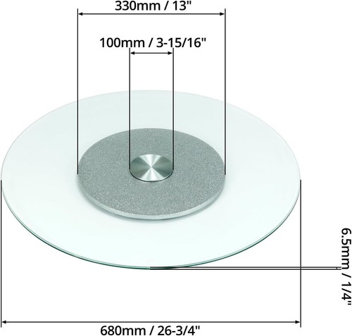 Glass lazy susan - glass,