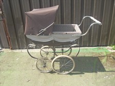 Vintage 60s / 70s Silver Cross  Coach built Dolls Pram