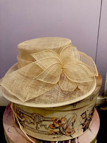 Cream occasion sinamay hat - occasion,