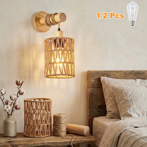 Vintage wooden wall light - wooden,