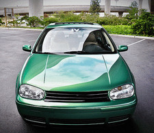 Badgeless slatted car grill compatible with VW Golf mk 4 1998 - 2004 grille