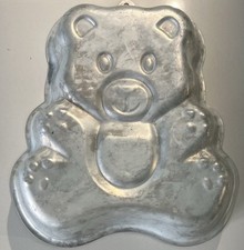 Teddy Bear Aluminum Cake Baking Mold Tin -Size Approximately 9 Inches X 9 Inches