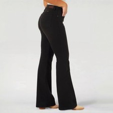 Wrangler High Rise Fierce Black Flare Jeans 8 Tall Bootcut Denim Western Cowgirl