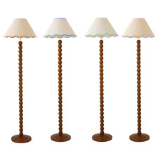Wooden Bobble Floor Lamp