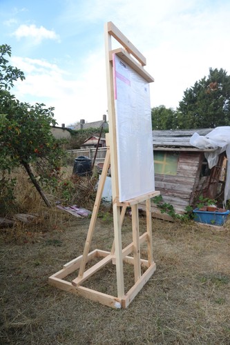 Handmade wooden display easel - display,