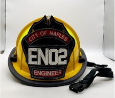 BULLARD R721 Fire Dome Fire Helmet City Of Naples Florida FL Engineer Yellow