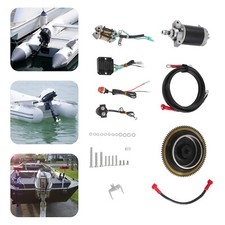 Electric Starter Conversion Kit for Yamaha 4-Stroke 15HP Outboard Motor Engine