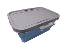 COLLAPSIBLE FOLDING XL STORAGE BOX with LID camping caravan motorhome boat 