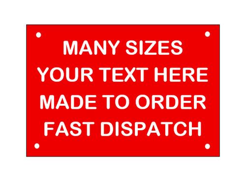 Engraved door plaque sign - engraved, red