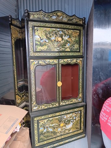 Chinese black lacquer wood - black,