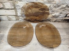 3 x Vintage Pyrex Smoked brown