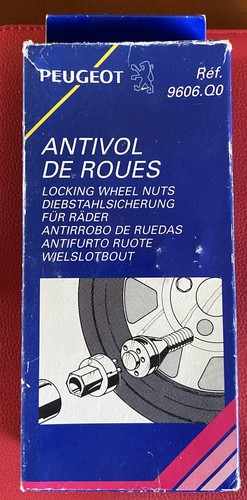 Peugeot locking wheel nuts - locking,