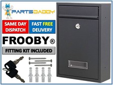 POST BOX LETTER MAIL BOX STEEL LOCKABLE OUTDOOR WALL MOUNTED WITH KEYS NEW 49-2