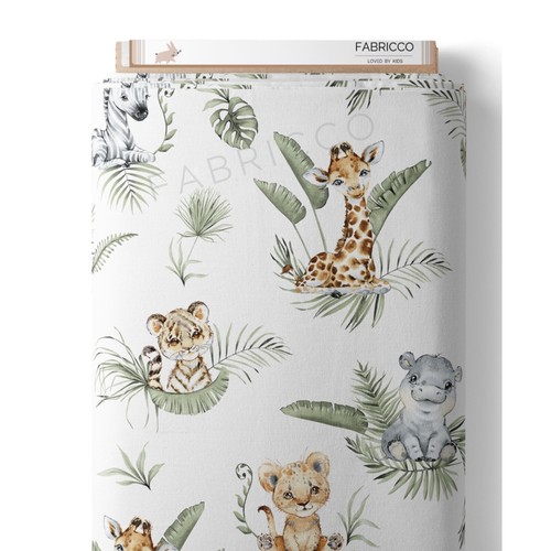 Safari fabric kids jungle - kids,